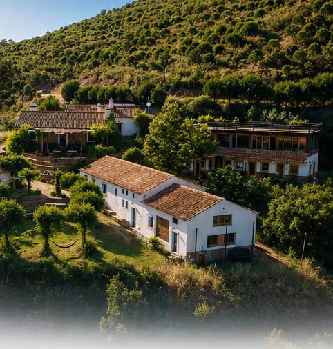 Aerial view of the Portugal retreat sanctuary